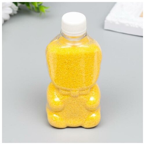 Песок цветной в бутылках Желтый 500 гр микс