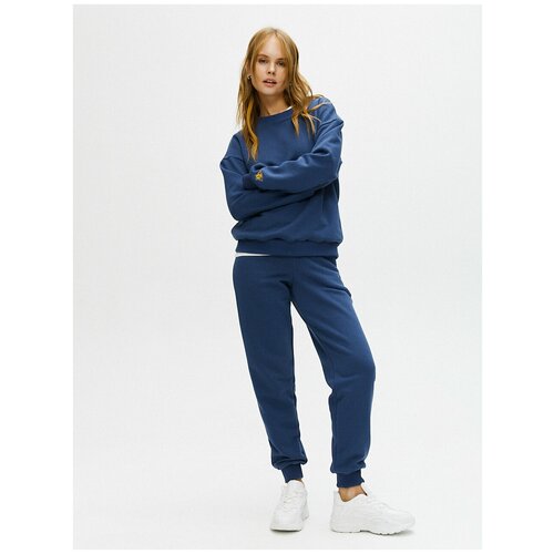 Костюм женский из футера спортивный оверсайз oversize Индиго (M)