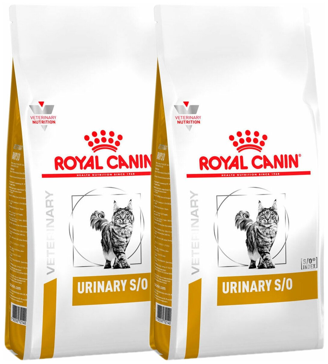 ROYAL CANIN URINARY S/O LP34 для взрослых кошек при мочекаменной болезни (0,4 + 0,4 кг)