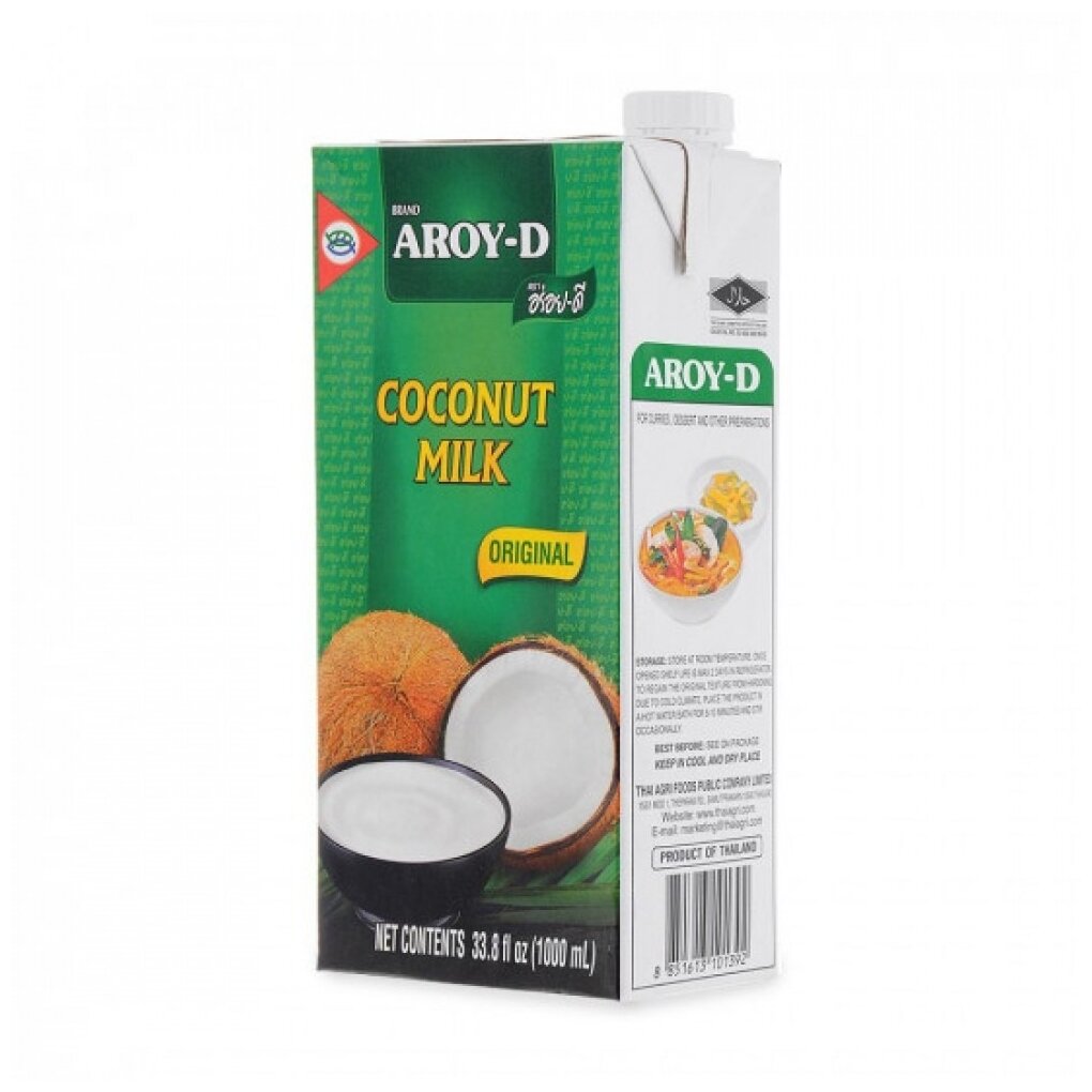 Молоко кокосовое Aroy-D Original 60% 17%, 1 л - фотография № 3