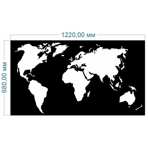 фото Трафарет карта мира для штукатурки и покраски 122х68см трафарет многоразовый для ремонта три кита