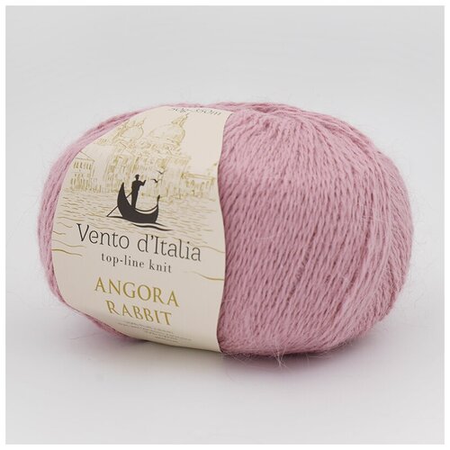 Пряжа Vento d'Italia Angora Rabbit (Ангора Кролик) 29 брусника 70% пух ангорского кролика, 30% нейлон 50г 350м 5шт