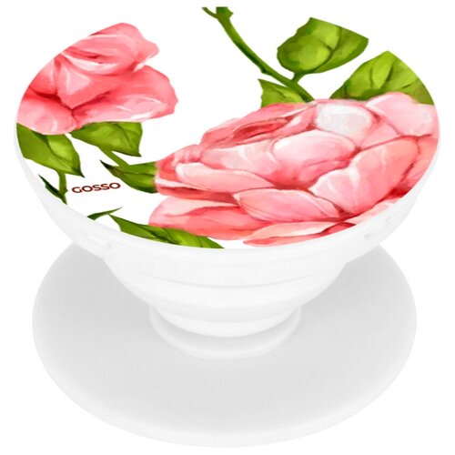 Попсокет - подставка (держатель для телефона) с 3D принтом Amazing Roses белый попсокет подставка держатель для телефона с 3d принтом lovely cornflowers белый