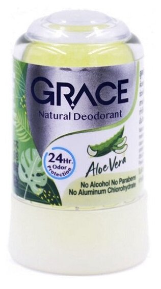 Дезодорант кристаллический Grace Mineral Herbal Deodorant с алое вера, 70 г