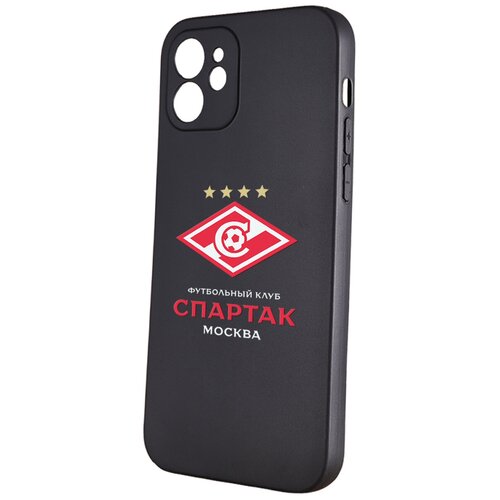 Силиконовый чехол с защитой камеры Mcover для Apple iPhone 12 с рисунком ФК Спартак Москва силиконовый чехол с защитой камеры mcover для apple iphone 12 с рисунком фк спартак москва