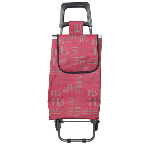 Сумка тележка - красная / хозяйственная сумка на колесах / Складная сумка - трансформер