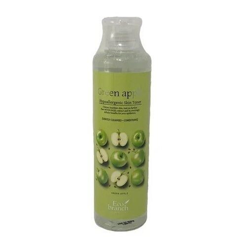 Тонер для лица с зеленым яблоком Eco Branch Green Apple Hypoallergenic Toner Skin 250 мл