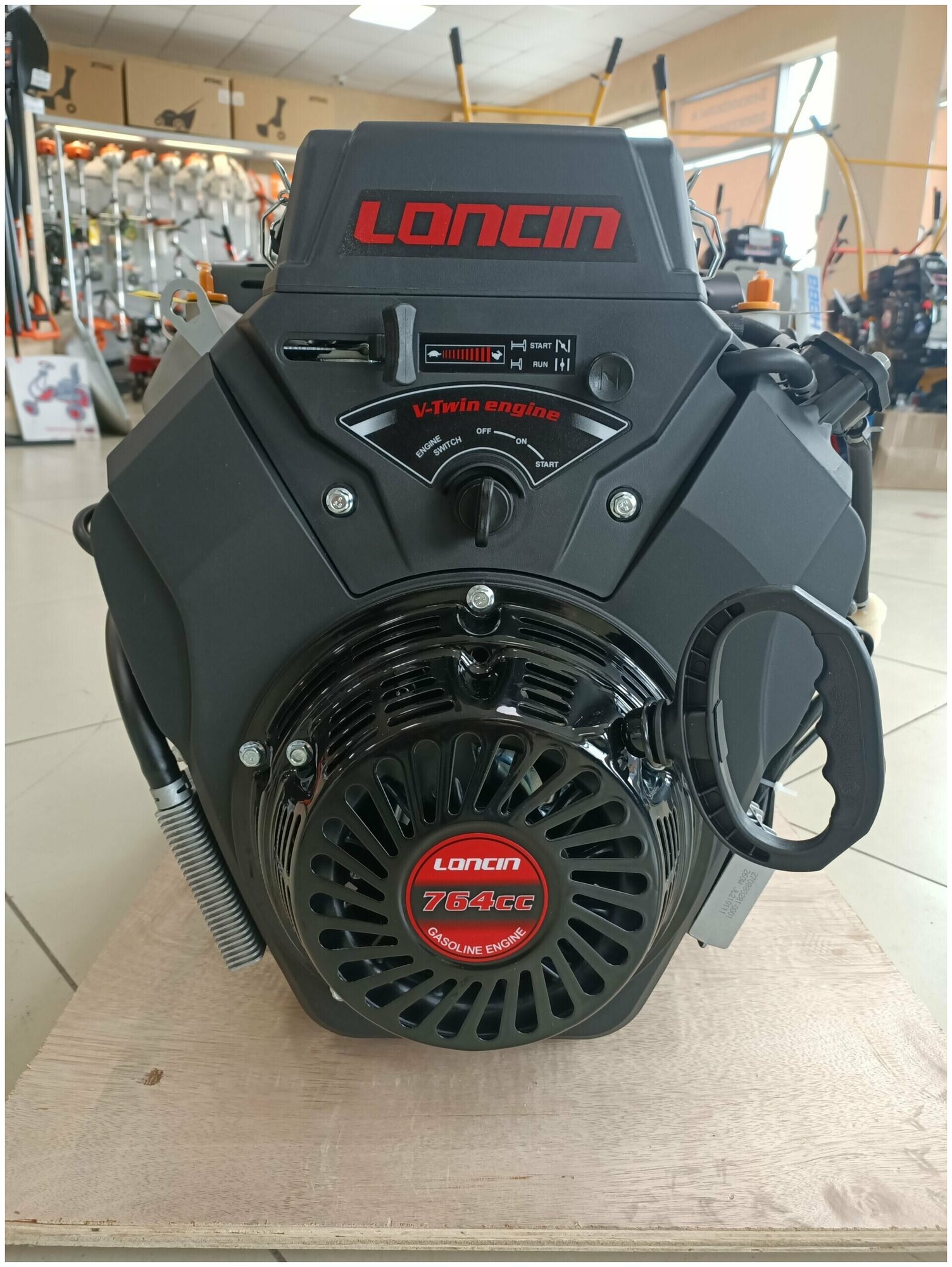 Двигатель Loncin LC2V80FD (25 мм) 20А Ручной/электрозапуск - фотография № 6