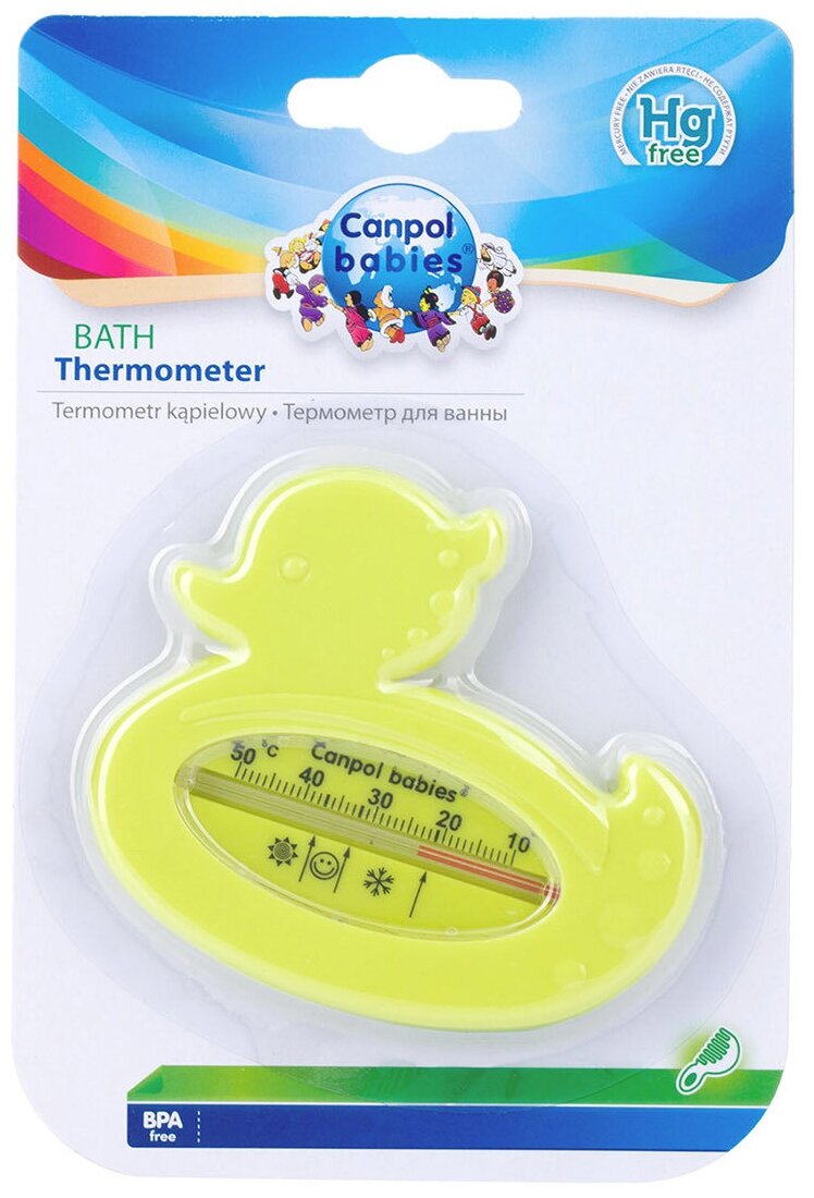 Canpol Babies Термометр для ванны - утка, цвет: зеленый
