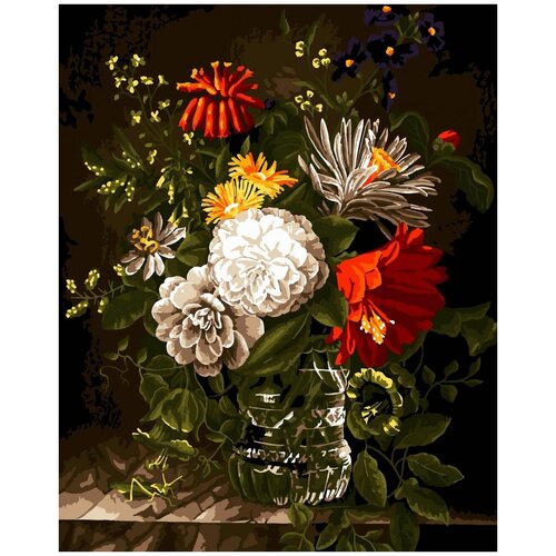 Картина по номерам LORI Цветы в граненой хрустальной вазе Рх-058 набор для творчества lori картина по номерам цветы в граненой хрустальной вазе рх 058