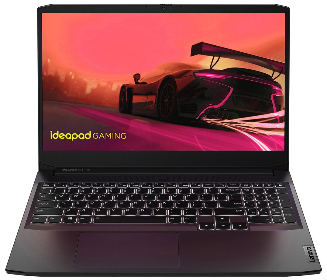 15.6" Ноутбук Lenovo IdeaPad Gaming 315ACH6 1920x1080, AMD Ryzen 5 5600H 3.3 ГГц, RAM 8 ГБ, DDR4, SSD 512 ГБ, NVIDIA GeForce RTX 3050, без ОС, 82K2002BRK, черный