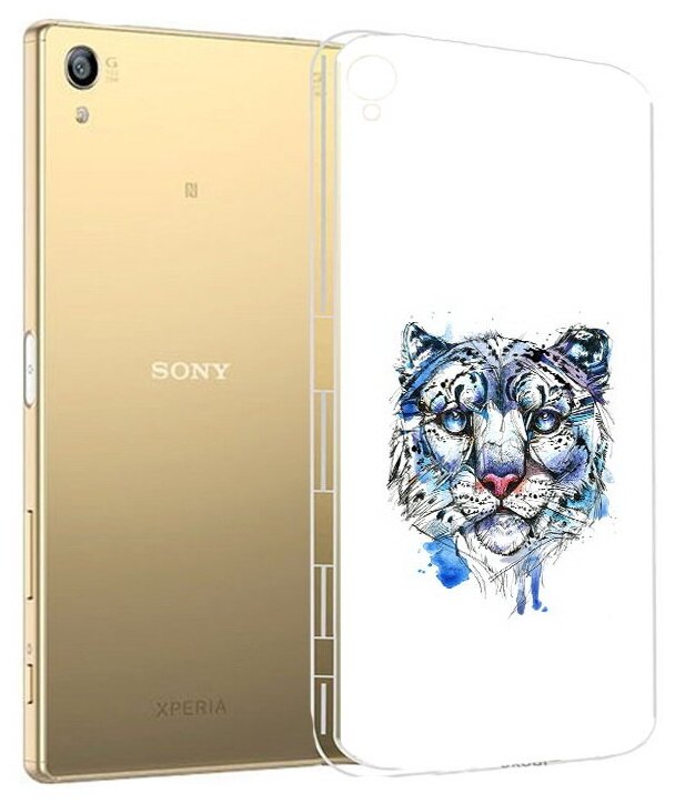 Чехол задняя-панель-накладка-бампер MyPads водяной тигр для Sony Xperia Z5 Premium/Z5 Premium Dual E6853/E6883 5.5 противоударный