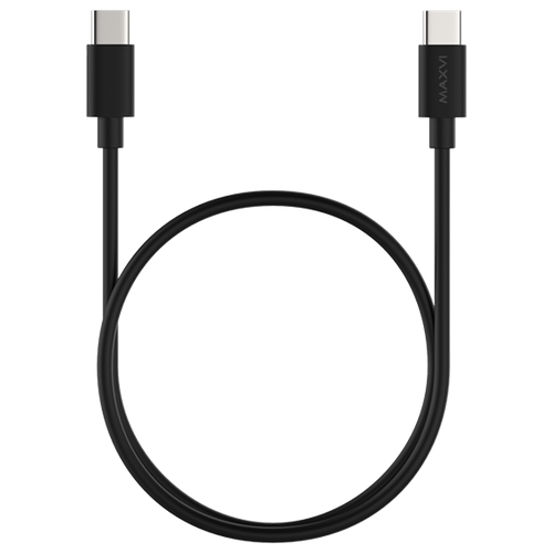 Кабель MAXVI USB Type-C - USB Type-C (MC-20), 1 м, 1 шт., черный кабель maxvi usb usb type c mc 02lf 1 м 1 шт фиолетовый