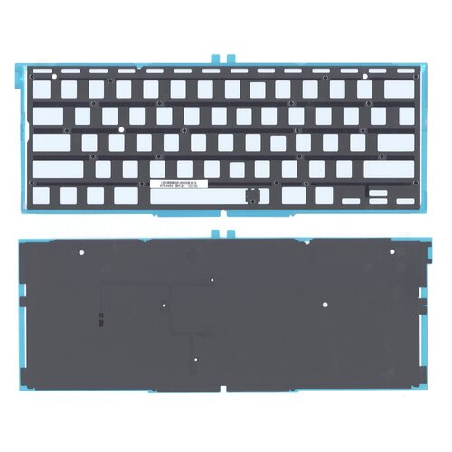 клавиатура keyboard для ноутбука apple macbook a1370 2010 черная без подсветки плоский enter топ панель Подсветка клавиатуры для ноутбука Apple MacBook Air 11 A1370 2010, 2011, плоский Enter