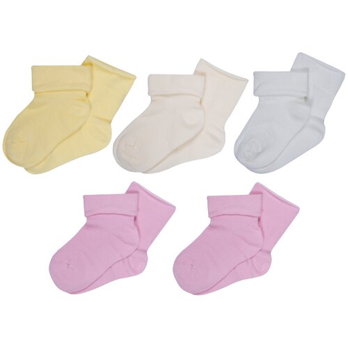 Носки RuSocks для девочек, 5 пар, размер 10-12, мультиколор