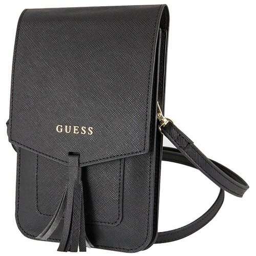 Сумка Guess Wallet Bag Saffiano look для смартфонов до 7, цвет Черный (GUWBSSABK)