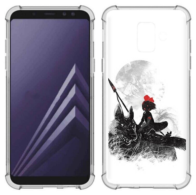 Чехол задняя-панель-накладка-бампер MyPads мононоке для Samsung Galaxy A6 (2018) SM-A600F противоударный