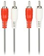 Кабель соединительный SmartBuy 2 x RCA (M) - 2 x RCA (M), в пакете, серый, 3.0 м