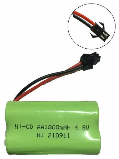 Аккумулятор NI-CD AA 4.8V 1800MAH форма ROW разъем YP