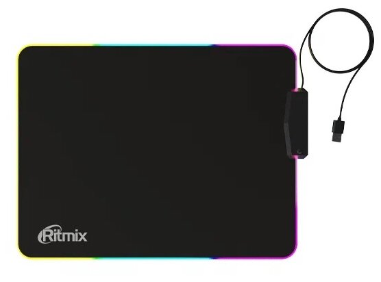 Коврик Ritmix MPD-440 для игровой мыши 400х300х3 мм. 13режимов подсветки.4-х портовый USB хаб,1xUSB 3.0 + 3xUSB 2.0