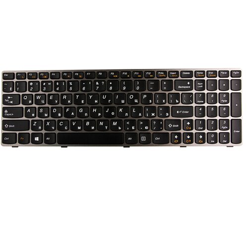 Клавиатура для ноутбука Lenovo G580 G585 G780 Z580 серая рамка p/n: 25-201846 клавиатура для ноутбука lenovo ideapad g580 g585 z580 черная с черной рамкой