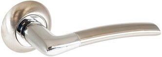Ручка дверная межкомнатная аллюр АРТ "старк" SN/CP (1482) цвет матовый никель/хром