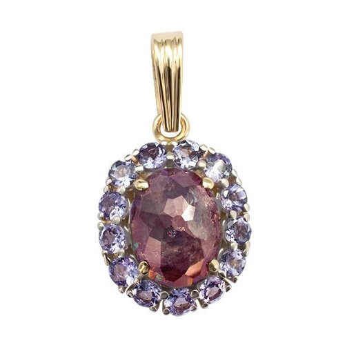 фото Подвеска из золота с александритом природным уральским и танзанитами кристалл мечты 336238267