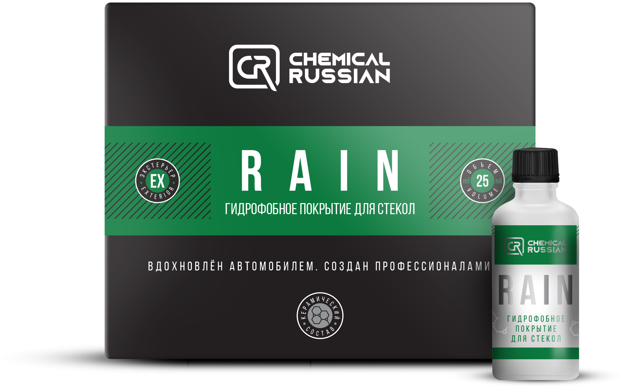 Гидрофобное покрытие для стекол (антидождь) - Rain 25 мл Chemical Russian