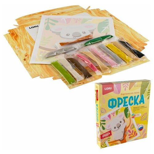 Набор для творчества LORI Фреска Картина из песка Коала