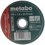 Metabo Круг отрез. нерж SP-Novorapid 125x1.2x22,2 мм RU 617177000