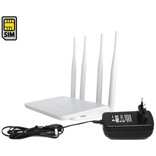 3G/4G Wi-Fi роутер с SIM картой HDком С80-4G (белый) (F1505EU) и 4G модемом - Wi-Fi 3G/4G/LTE маршрутизатор. 4g lte маршрутизатор, 4g модем