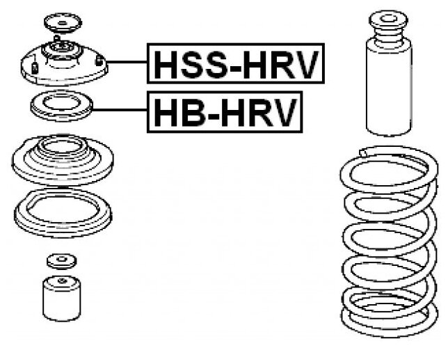 Опора амортизатора HONDA HR-V, ODYSSEY 99-14, PILOT 03-14 HSS-HRV FEBEST