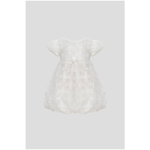 фото Платье-боди choupette, нарядное, застежка под подгузник, размер 80, белый