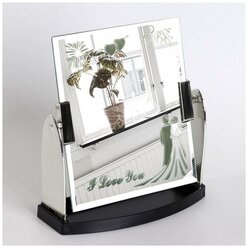 Queen fair Зеркало настольное, зеркальная поверхность 15 × 17,5 см, цвет серебристый