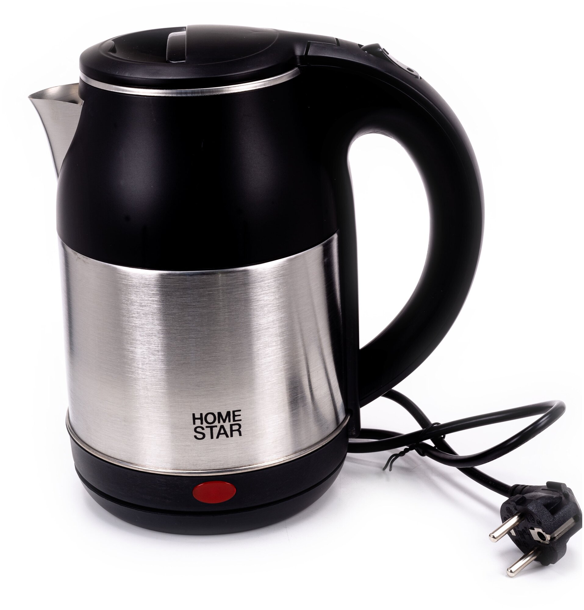 чайник HOMESTAR HS-1034 1500Вт 1,8л металл черный - фото №1