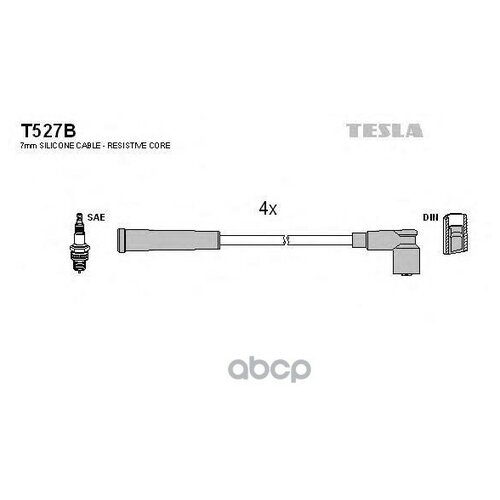 +Провода В/В Tesla ( T527b ) Kia Rio TESLA арт. T527B