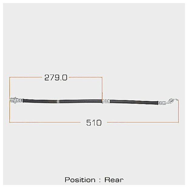 Шланг Тормозной "Masuma" Bh-321-2 / T- /Rear/ Camry, Vista Sv35, #V43 Lh 90947-02704,90947-02c96 Masuma арт. BH-321-2 - фотография № 2
