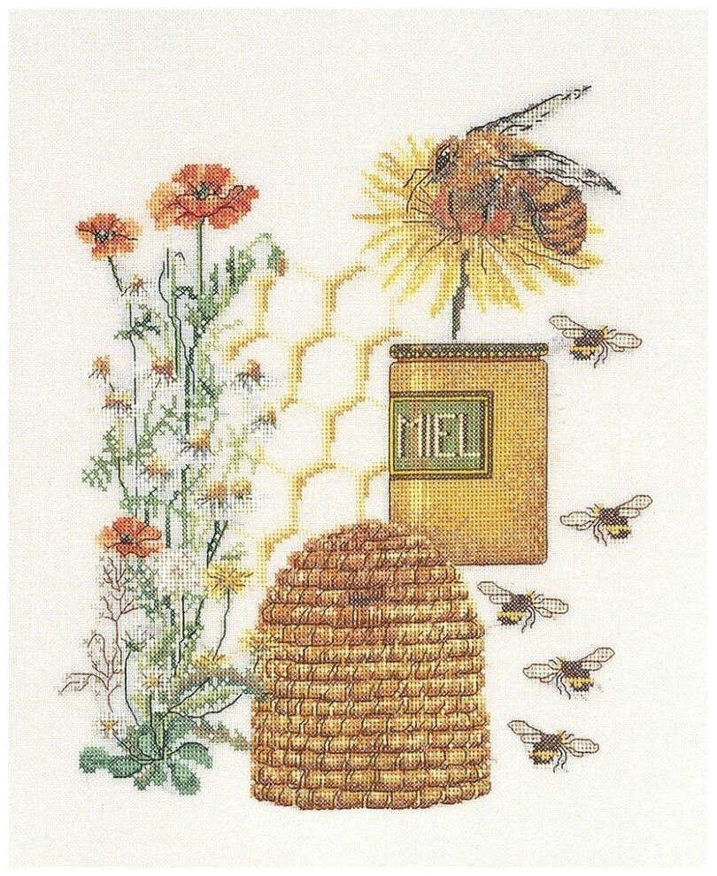 Honey Sampler (Медовый сэмплер) #3016 Thea Gouverneur Набор для вышивания 27 x 35 см Счетный крест
