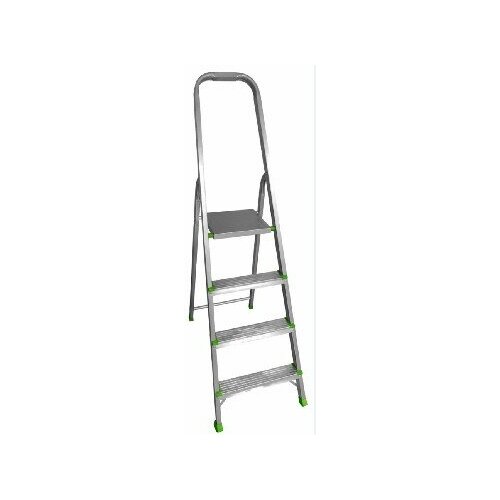 LWI Лестница-стр. 4ст, сталь/алюм. стремянка стальная ladderbel с алюминиевыми ступенями двухсторонняя 4 ступени