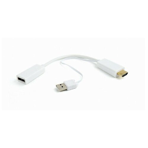 конвертер cablexpert dsc hdmi dp w 0 15 м white Конвертер Cablexpert, HDMI-DisplayPort, HD19M+USBxHD20F, белый, DSC-HDMI-DP-W 16206467