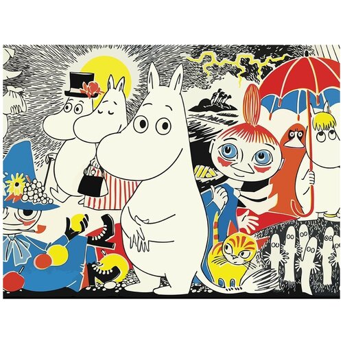 Картина по номерам мульфильм муми троль (фрекен снорк, снусмумрик) - 8248 Г 30x40