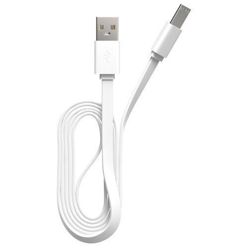 Кабель MAXVI MC-01LF USB - microUSB, 1 м, 1 шт., белый кабель maxvi mc 01f usb microusb 1 м 1 шт фиолетовый