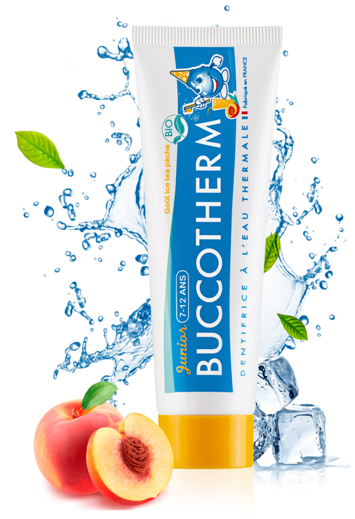 Зубная паста BUCCOTHERM для детей 7-12 лет, вкус персиковый чай с термальной родниковой водой, 50 мл