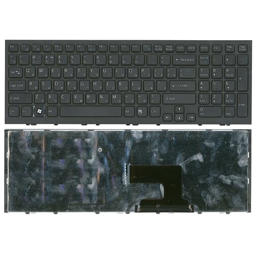b Клавиатура для ноутбука Sony Vaio VPC-EH VPCEH черная с черной рамкой