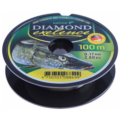 фото Леска монофильная salmo diamond exelence 100 м, 0,17 мм