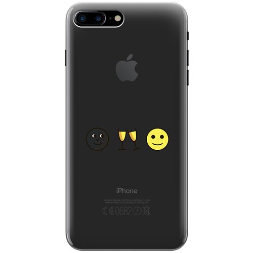 Силиконовый чехол на Apple iPhone 8 Plus / 7 Plus / Эпл Айфон 7 Плюс / 8 Плюс с рисунком Cheers! силиконовый чехол на apple iphone 8 plus 7 plus эпл айфон 7 плюс 8 плюс с рисунком яркие цветы