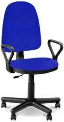 Кресло офисное престиж RU (GTP, PL56 крестовина пластик, С-14) син.