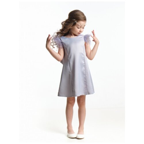 Платье для девочек Mini Maxi, модель 6935, цвет серый, размер 134