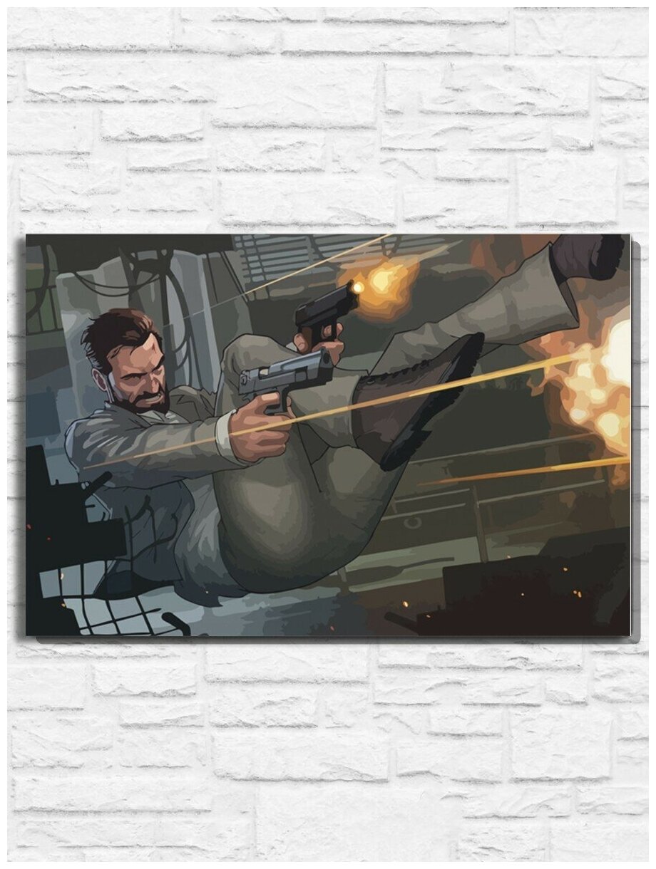 Картина по номерам на холсте Игра Max Payne 3 (PS 5, PS 4, PS 3, Xbox 360, Xbox ONE, PC, ios) - 9521 Г 60x40