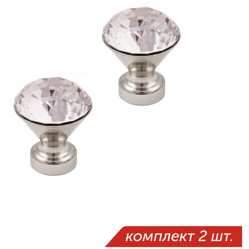 Ручка мебельная AKS Crystal Palace B 25мм золото+кристал комплект 2 шт.